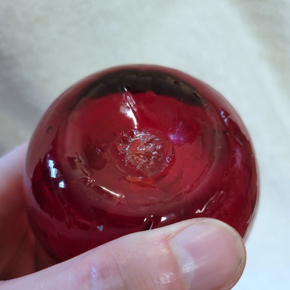 Pilgrim art glass ruby red crackle pitcher vintage - Picture 3 of 4